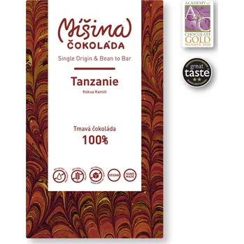 Čokoláda Míšina čokoláda Tmavá čokoláda 100% Tanzanie