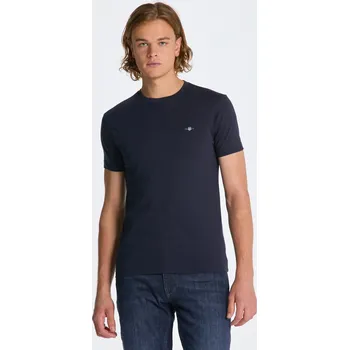 Pánské tričko TRIČKO GANT SLIM SHIELD SS T-SHIRT EVENING BLUE