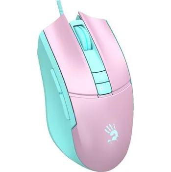 Myš A4tech BLOODY L65 Max, RGB podsvícená herní myš, 12000 DPI, USB, růžová