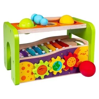 Dřevěná hračka Przebijanka z młotkiem Cymbałki