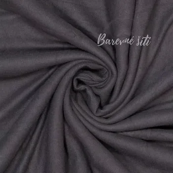 Hebká žebrovaná svetrovina Černá (E) (Viskozové svetroviny)