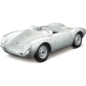 Hračka Maisto - PORSCHE 550 A SPYDER, stříbrná, 1:18