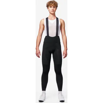 Cyklistické kalhoty VAN RYSEL Pánské zimní legíny na silniční cyklistiku Racer L ČERNÁ