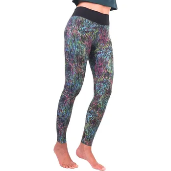 Dámské legíny Dámské legíny s vysokým pasem, barevné škrábance S