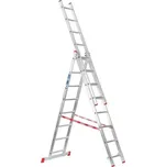 Hliníkový trojdílný výsuvný žebřík VENBOS HOBBY, 3x8 příček, 4,52 m 160229483