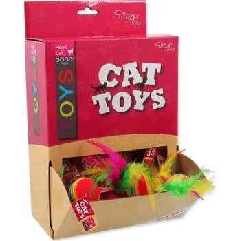 Hračka pro kočku Hračka Magic Cat míček s pírky 3,8cm 60ks