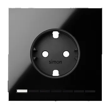 Elektrická zásuvka Simon 100 10021108-138 Sestava 1 násobná iO: 1 zásuvka Schuko černá