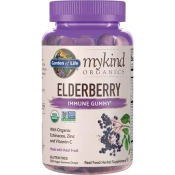 Garden of Life Mykind Organics Elderberry Gummy - Bezinka – 120 vegan gumových vitamínů (imunita děti a dospělí)