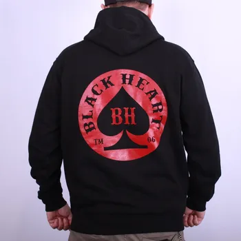 Pánská mikina Pánská Mikina BLACK HEART ACE Barva: Černá, Velikost: XXL