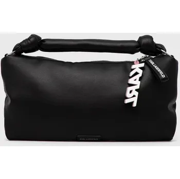 Kabelka Kožená kabelka Karl Lagerfeld 225W3056 černá 99X, vel. ONE SIZE