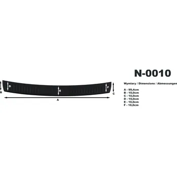 Prah karosérie RIDER AUTO Plastový kryt prahu pátých dveří VW Passat Combi 06R