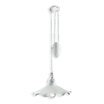 Ferroluce Závěsné vintage svítidlo s kladkou BELLUNO, ∅ 30 cm, 1xE27