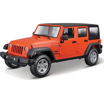 Hračka Maisto - 2015 Jeep Wrangler Unlimited, metal oranžový, 1:24