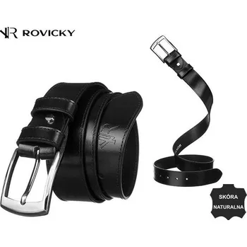 Opasek Rovicky Pánský opasek s klasickou sponou Paphersis černá 105cm