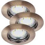 Rabalux LED zápustné bodové svítidlo Lite 3x3W | 720lm | 3000K | IP40 - set 3 svítidel, bronz