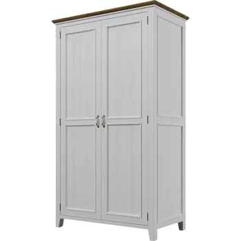 Komoda Skříň PROVENCE W2P bílá se šatní tyčí Barevné provedení: Bílá