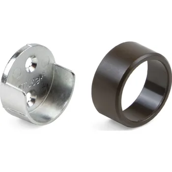 Věšák Emuca Koncovka s krytkou na věšáková tyč LARGO / Tmavě hnědá