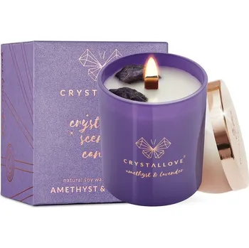 Svíčka Crystallove - Amethyst soy candle & lavender Svíčky unisex