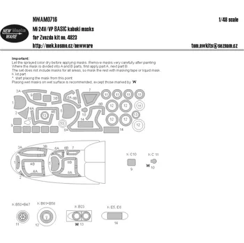 Plastikový model New Ware 1/48 Mask Mi-24V/VP BASIC (ZVE 4823)