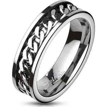 Prsten OPR0144 Dámský ocelový prsten řetěz (52)