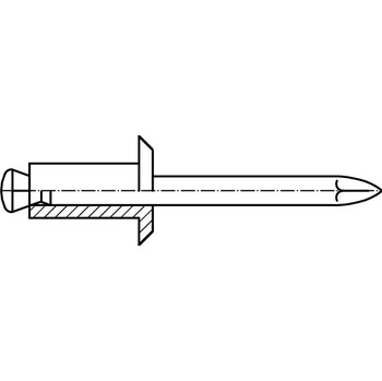 Nýt PROFISTYL DIN 7337 trhací nýt slupkový AL/St hliník-ocel Varianta: DIN 7337 trhací nýt slupkový AL/ST 4x16