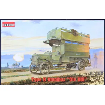 Plastikový model Roden 1/72 Type B Omnibus 'Ole Bill'