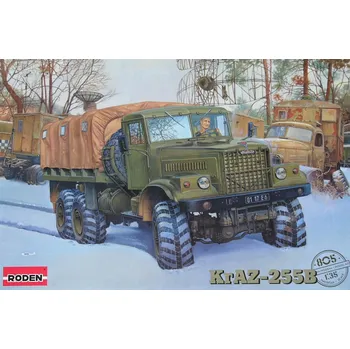 Plastikový model Roden 1/35 KrAZ-255B Soviet heavy truck
