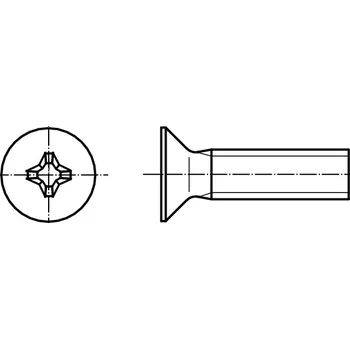 Šroub PROFISTYL DIN 965 šroub zápustná hlava, křížová drážka PHILLIPS pozink Varianta: DIN 965 šroub zápustná hlava křížová drážka ZnB M3x6