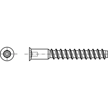 Vrut PROFISTYL Vrut konfirmát se zápustnou hlavou zinek žlutý Varianta: Vrut konfirmát se zápustnou hlavou ZnŽ 6,3x50