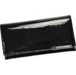 Černá lesklá kožená peněženka Gregorio BC-100