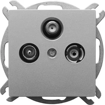 Stavebniny Timex Zásuvka TV+R+SAT koncová OPUS premium silver