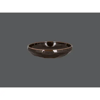 Talíř Talíř řezaný hluboký 20 cm - hnědá