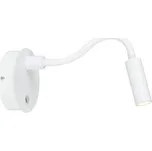 Markslojd 107324 KARLI - Nástěnné LED svítidlo na husím krku s kabelem do zásuvky a dotykovým vypínačem na svítidle (LED svítidlo vhodné za gauč nebo nad postel, vypínač na svítidle)