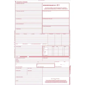 RVM - CMR - Vnitrostátní nákladní list A4 - 3 listý