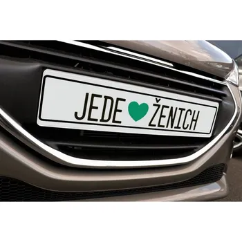 Svatební dekorace Svatební SPZ jede ženich