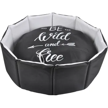 Pelíšek pro psa Love Story Pelíšek pro psa a kočku s vyjímatelným polštářem WILD, O 48 cm, černobílá barva