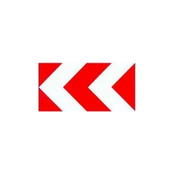 Zabzepeční vozidel Samolepka reflexní červeno bílé šrafování, značení kontejnerů (400x200 mm) 1 ks, reflexní třída 1