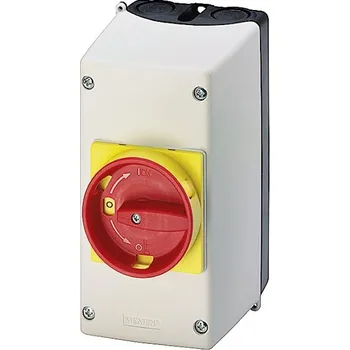 3RV1923-1FA00 těleso z izolačního materiálu s otočným pohonem nouzového vypnutí, 54 mm, metr. kabelová průchodka, Siemens