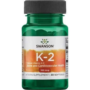 Swanson Vitamín K2 MK7 100 mcg 30 cps.