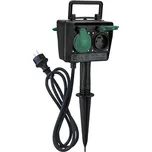 Solight.cz Zahradní sloupek 4 zásuvky, 1,5m kabel, IP44, černý Solight PG02