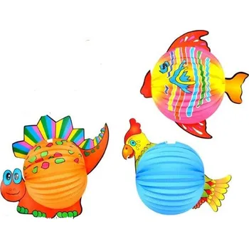 Karnevalový doplněk Lampión zvířátka - ryba, slepice