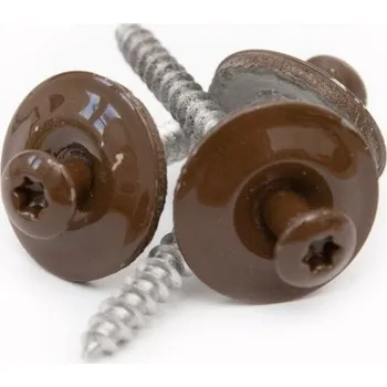 Gutta Střešní šroub nerez V2A s nerezovou podložkou 100ks lak bronz