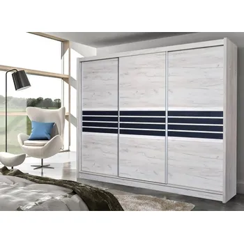 Šatní skříň Nábytek Pyramida, s.r.o. Šatní skříň STEFANO 250 dub craft/grafit