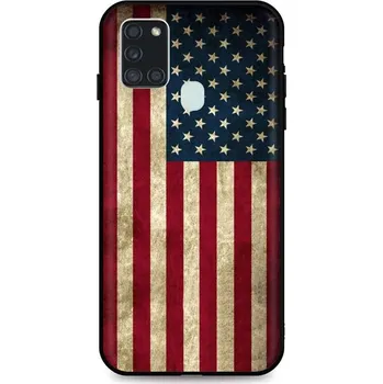 Pouzdro na mobilní telefon Kryt Samsung A21s 3D silikon Amerika (obal neboli pouzdro na Samsung A21s)