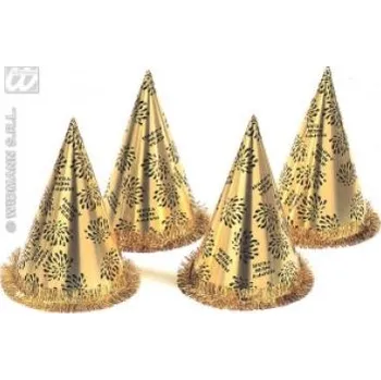 Party dekorace Klobouček Happy New Year zlatý - Silvestr