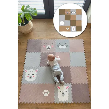 VYLEN Minideckfloor podlaha 16 dílů - beránek, lama, tuleň, méďa, tlapka 0179