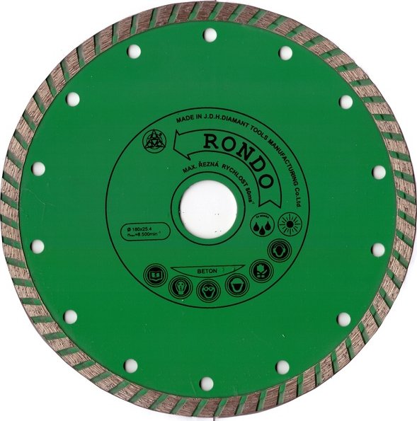 RONDO RTU180, kotouč turbo na beton, stavební materiály, kámen