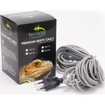 Topení do terária Terrario Premium Repti Cable 25W – výhřevný kabel 6,5m