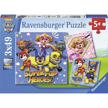 Puzzle Ravensburger 80366 Tlapková Patrola 3 x 49 dílků