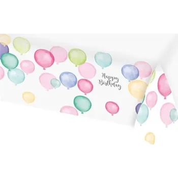 Party dekorace Amscan Papírový ubrus Pastel Balloons 115 x 175 cm